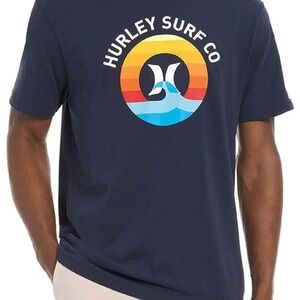 Men's Hurley Blue Icon Slash Gradient T-Shirt XXL NWOT